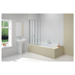 Merlyn 850x1400mm 4-Fold Bath Screen