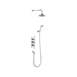 Burlington Trent Thermostatic Dual Outlet Concealed Shower Set