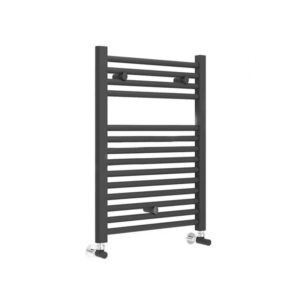 Essential Straight 690x500mm Matt Black Towel Warmer