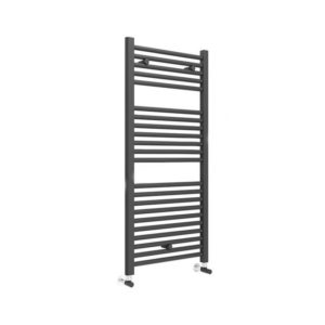 Essential Straight 1110x500mm Matt Black Towel Warmer