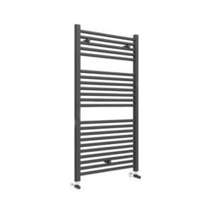 Essential Straight 1110x600mm Matt Black Towel Warmer