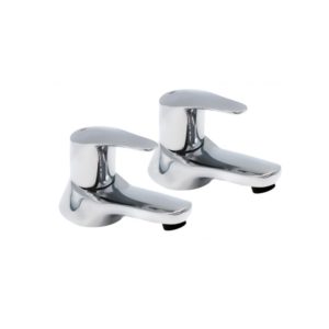 Essential Javary Bath Pillar Taps Chrome