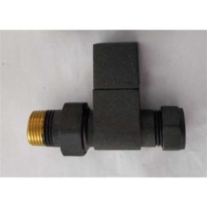 Essential Anthracite Square Straight Radiator Valve Pack