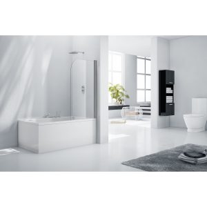 Aquaglass  6mm Rise & Fall Bath Screen 1400 x 800mm