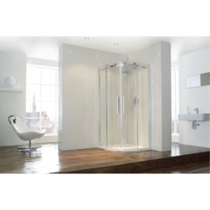 Aquaglass  Frameless 800x800mm 2 Door Quadrant