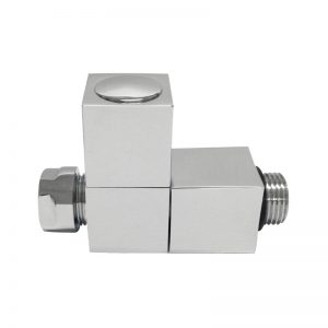 Frontline Straight Square Radiator Valves Pair