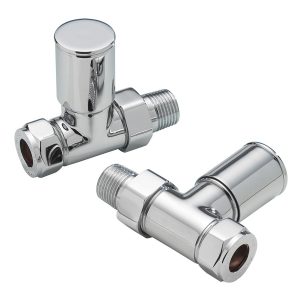 Frontline Straight Radiator Valves Pair