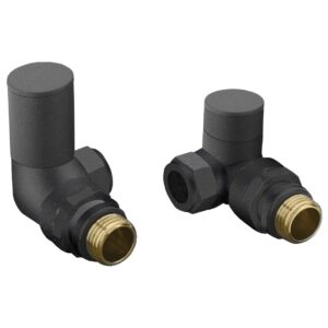 Iona Corner Radiator Valve Pack Anthracite