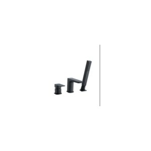 RAK Moon 3 Hole Deck Mounted Bath Shower Mixer Black