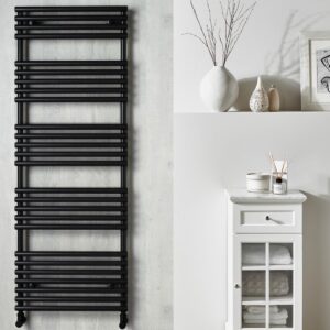 Redroom TT Lux Matt Black 1355x496mm Heated Towel Rail