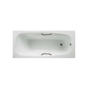 Roca Carla Steel Bath 1700x700mm 2 Holes, Grips & Legset