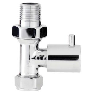 Synergy Chrome Straight Minimalist Radiator Valves Pair