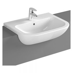 Vitra S20 Semi Recessed Basin 55cm 1 Taphole White